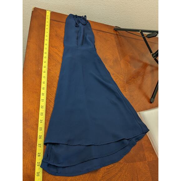 Forever 21 Sundress L Navy Blue Juniors Mini Sleeveless Crisscross Back Dress - Picture 8 of 9